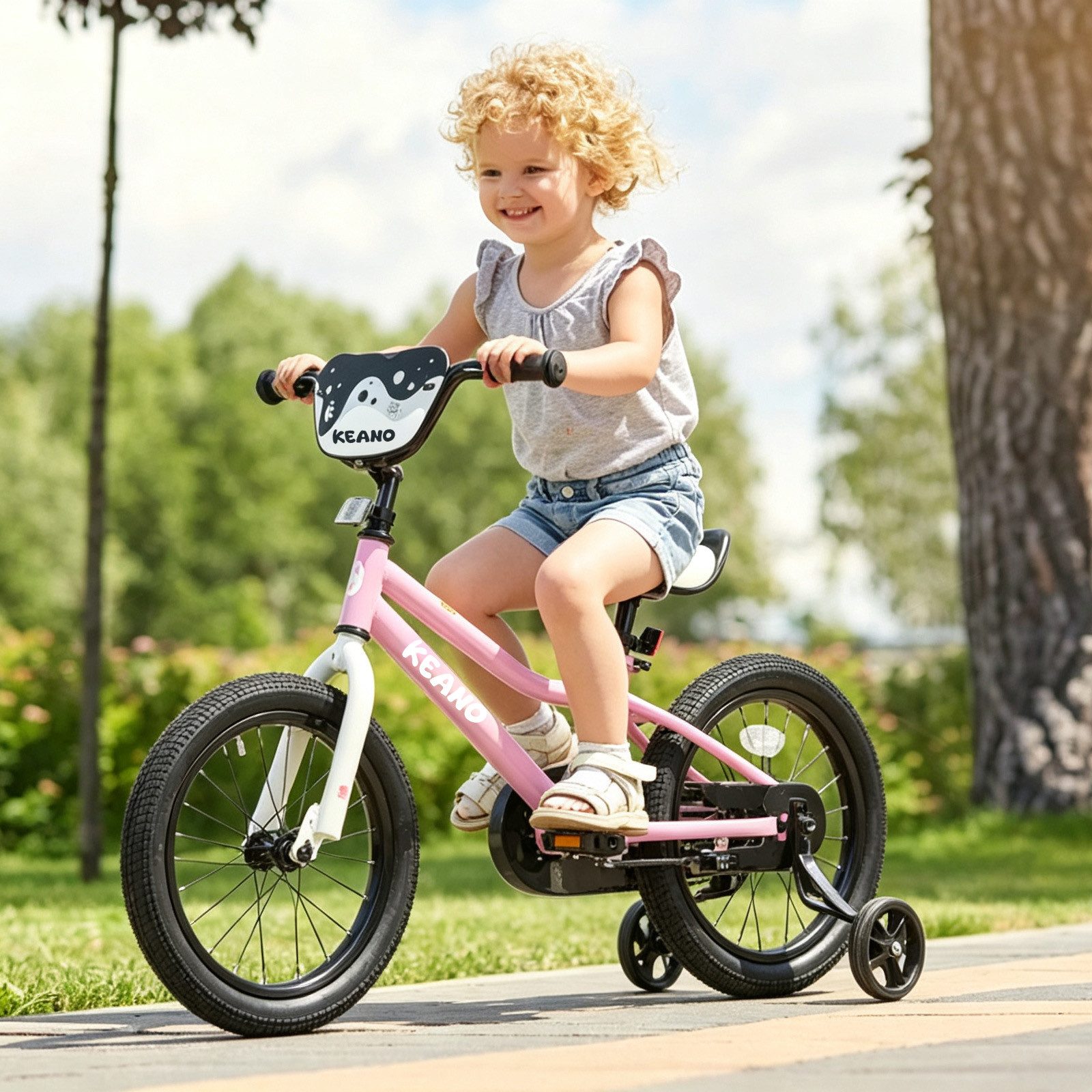 JOYSTAR Kinderfahrrad KEANO Laufrad Kinderfahrrad m. Stützrädern Stahlrahmen Jungen u. Mädel – Bild 5 von 5