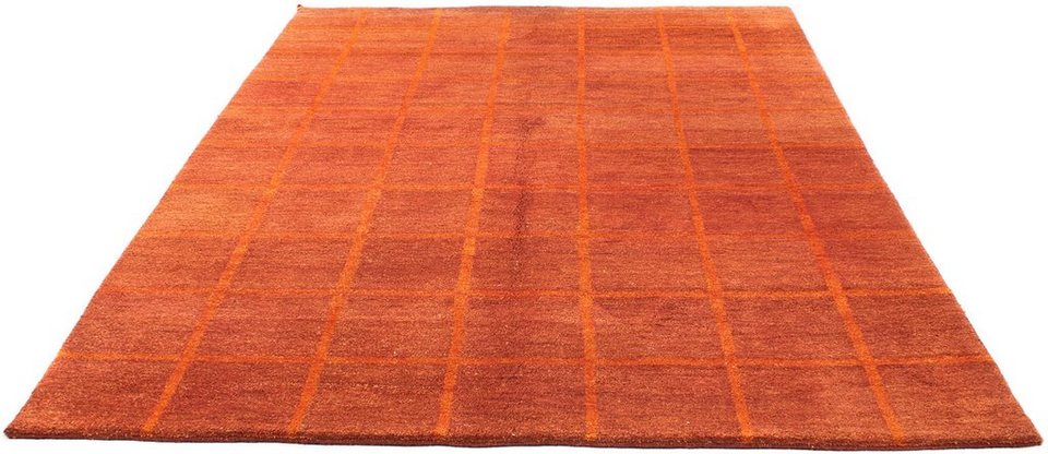 Wollteppich Gabbeh - Indus - 240 x 170 cm - rost, morgenland, rechteckig,  Höhe: 18 mm, Wohnzimmer, Handgeknüpft, Einzelstück mit Zertifikat