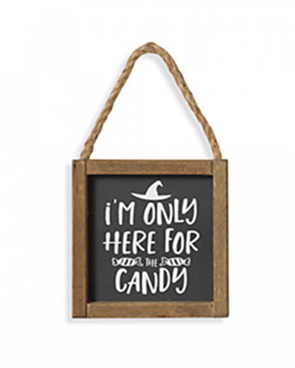 Horror-Shop Hängedekoration Halloween Wandbild „I´m only here for the Candy“ i