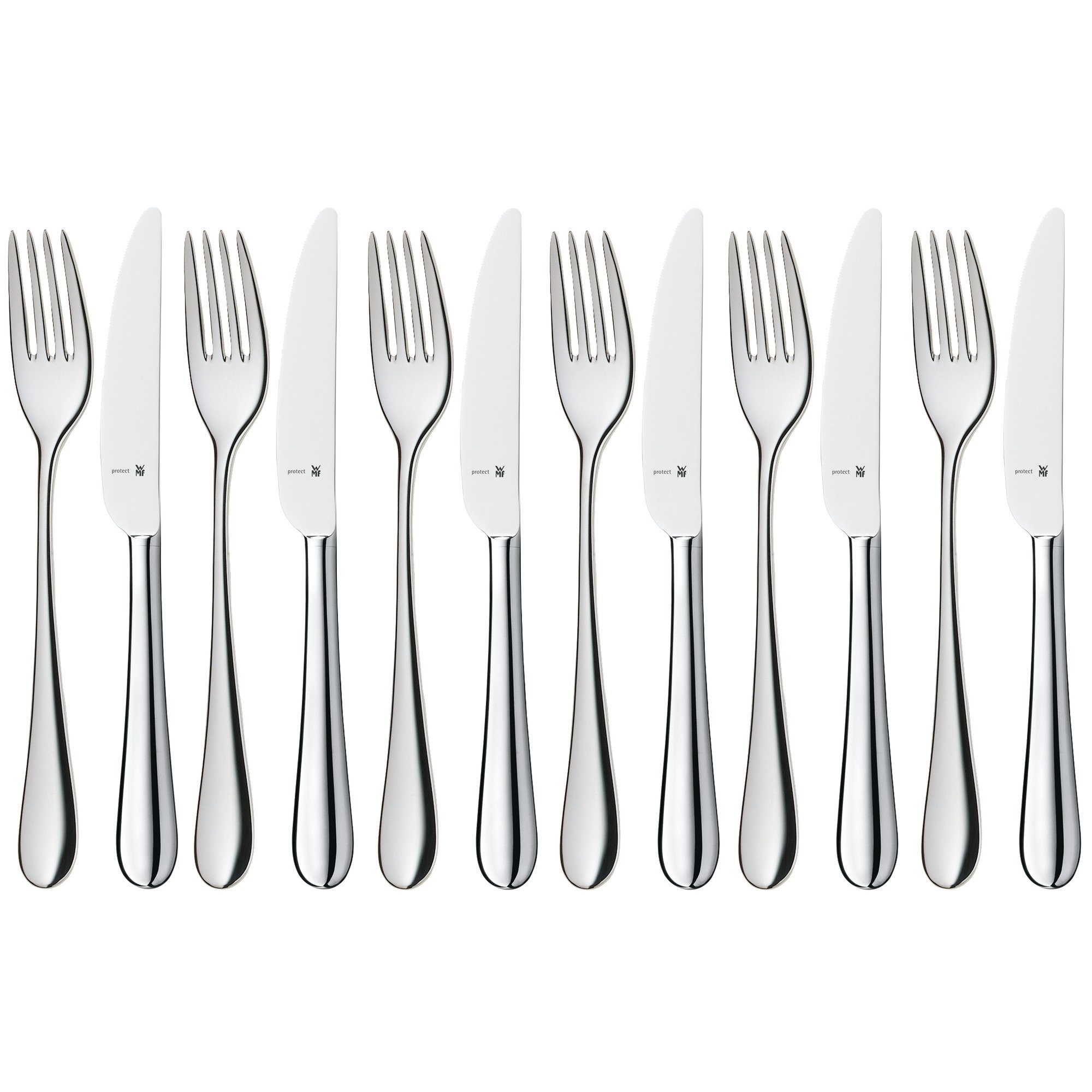 WMF Besteck-Set Merit (12-tlg), 6 Personen, Cromargan protect, Merit