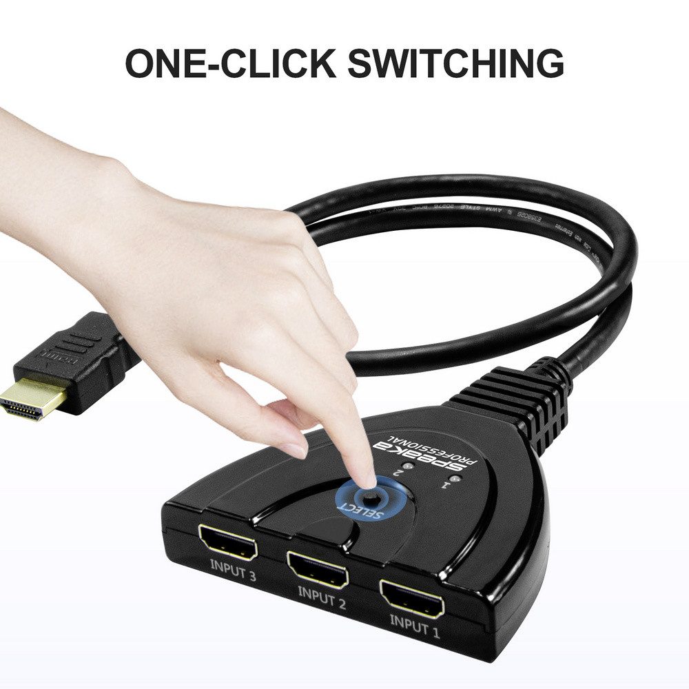 SpeaKa Professional SpeaKa Professional SP-HDSW-200 3 Port HDMI-Switch Ultra HD-fähig 7680 Netzwerk-Adapter