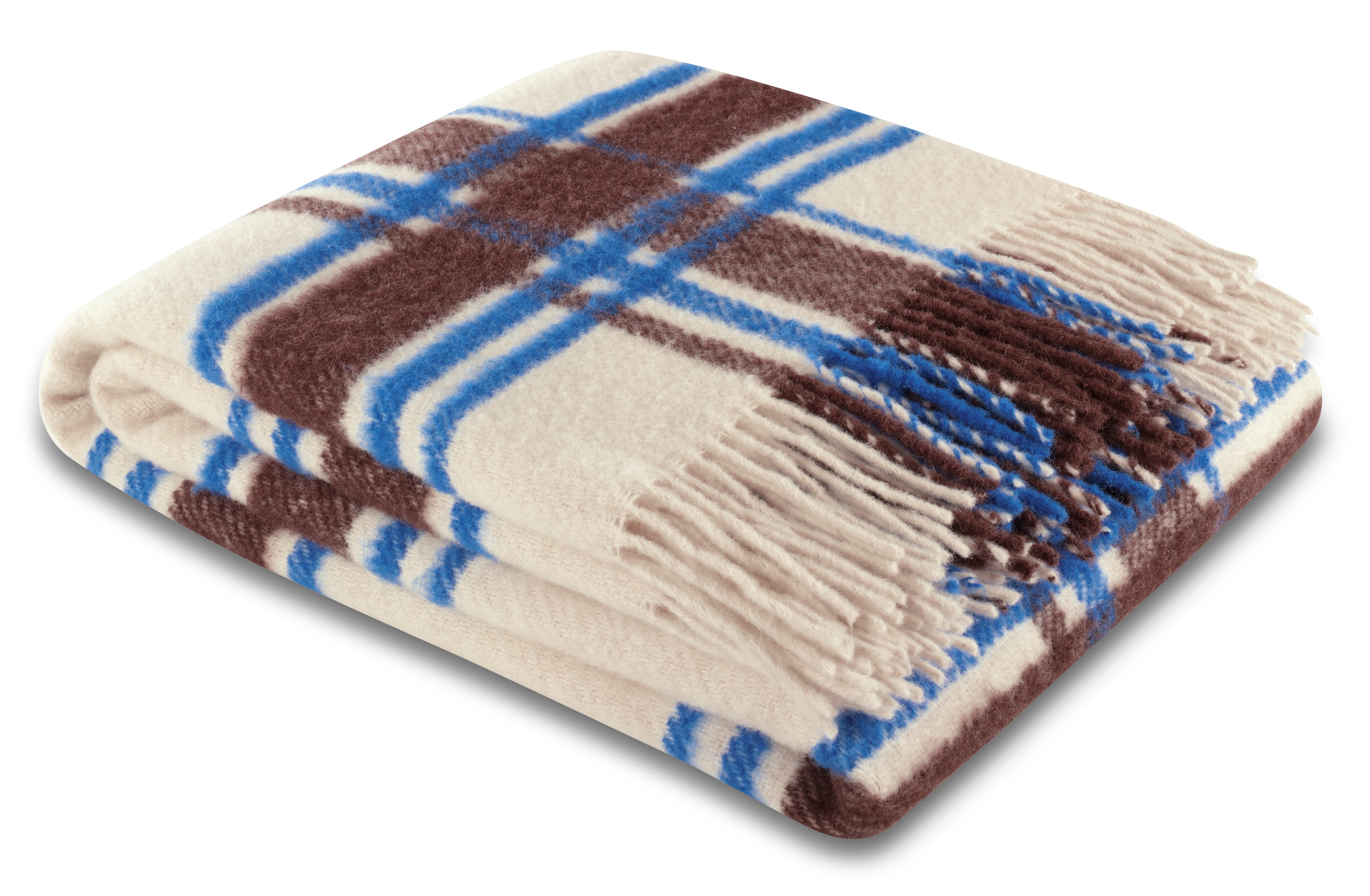 Plaid Arctic Check, Biederlack, 130 x 170, mit Fransen