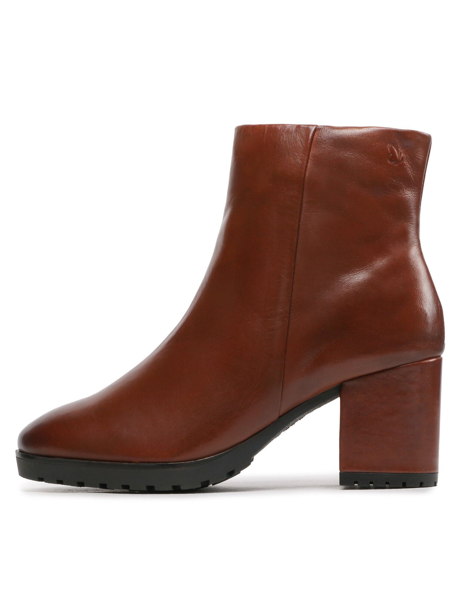 Erstaunlich Stiefelette Cognac Damen Absatz Fotos
