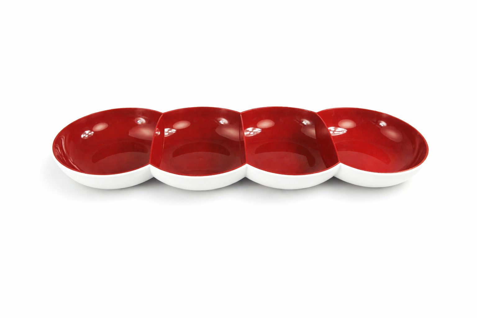 TUPPERWARE Servierschale Allegra Perle rot weiß