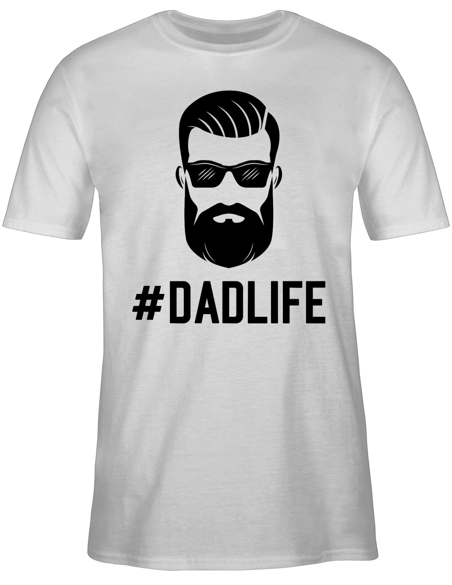 03 T-Shirt Geschenk Weiß für Shirtracer Vatertag Papa Hashtag Dadlife