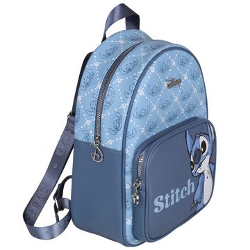 Sarcia.eu Rucksack Stitch Disney Blau, kleiner Rucksack, Lederrucksack 33x11x25cm