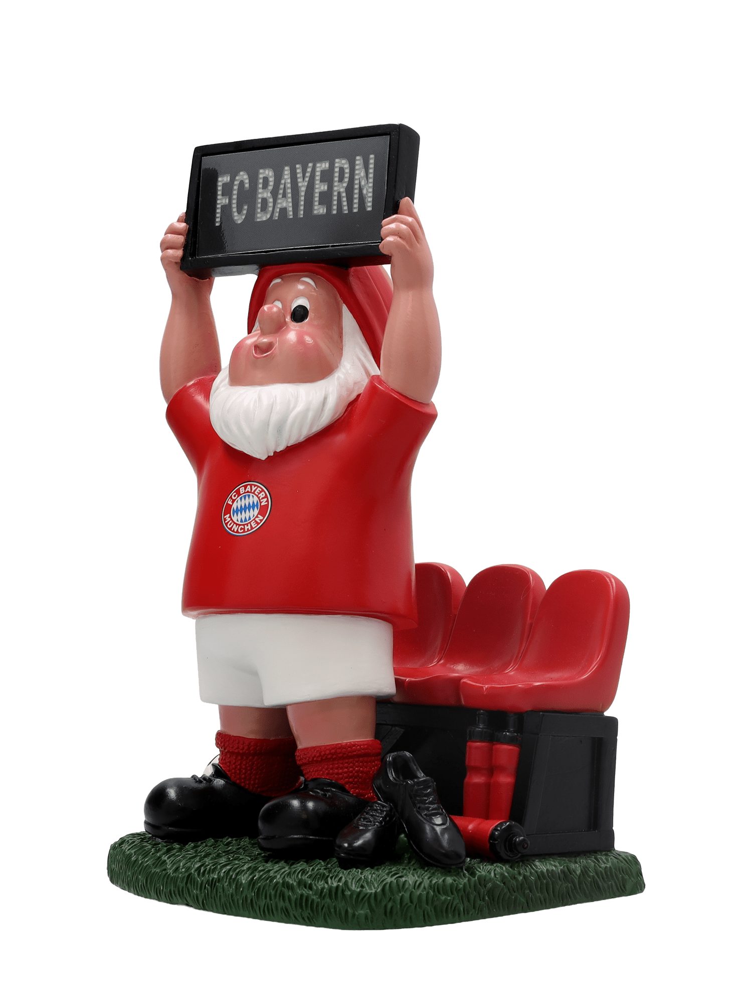 FC Bayern München Gartenzwerg Gartenzwerg Anzeigetafel Solar I Rot