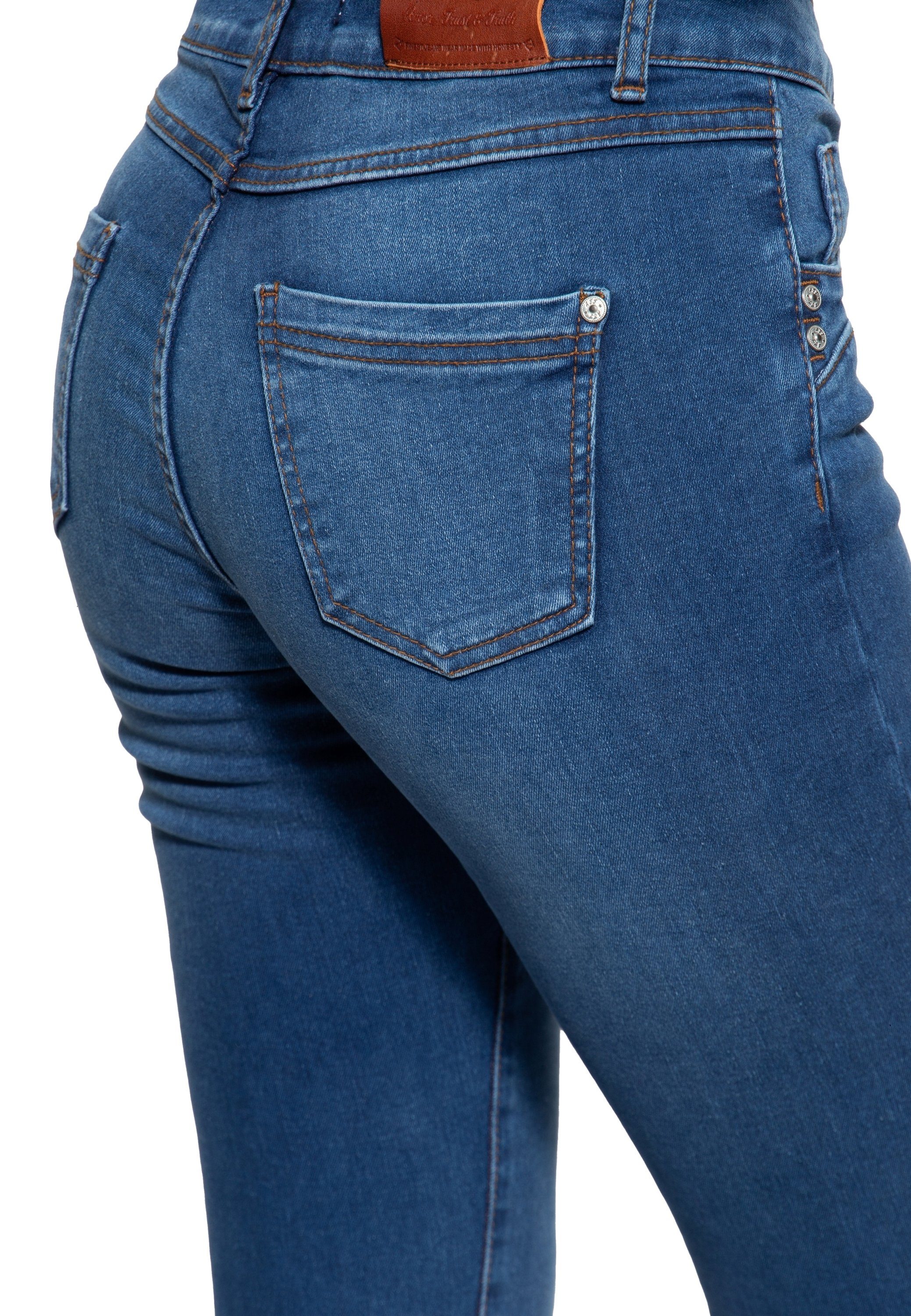 Damen Jeans ATT Jeans Slim-fit-Jeans Leoni Shape-Memory-Effekt