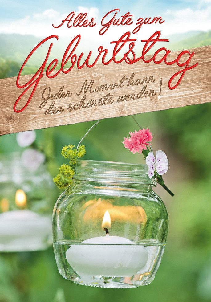 Perleberg Grußkarten Geburtstag - Unverpackt - Glückwunschkarte im Format 11,5x17cm mit