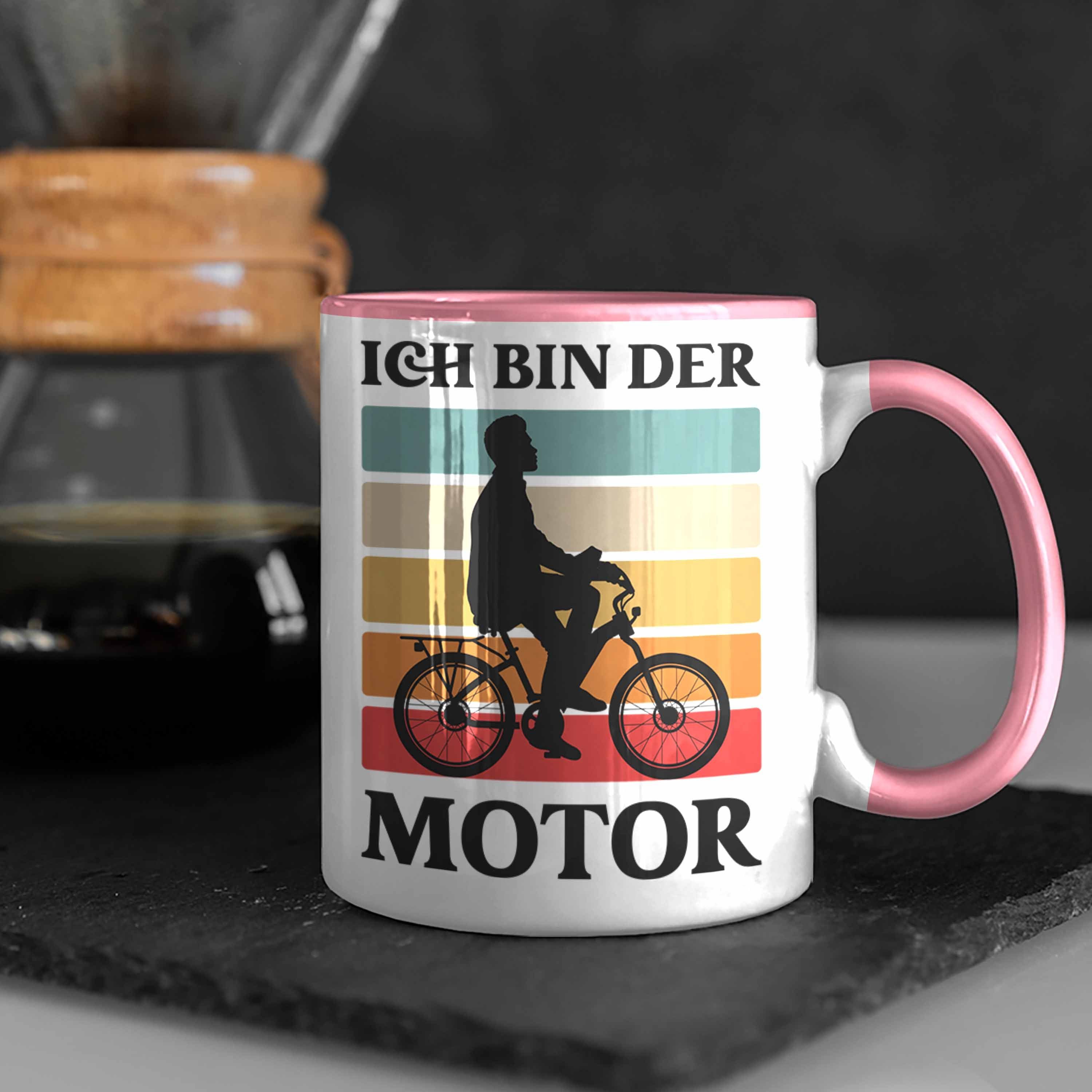 Trendation Tasse Trendation Fahrradfahrer Rennrad Spruch Rosa Lustig Tasse - Radfahrer Mountainbike Geschenkidee mit Geschenk