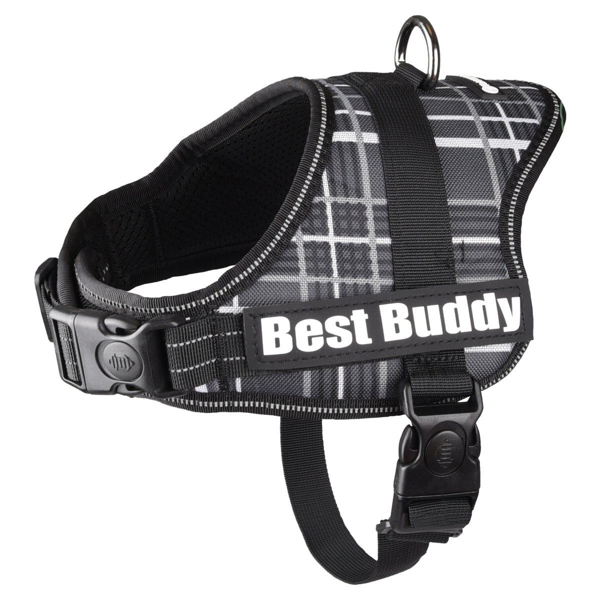 Hunde-Geschirr Geschirr Best Buddy Pluto schwarz Grid