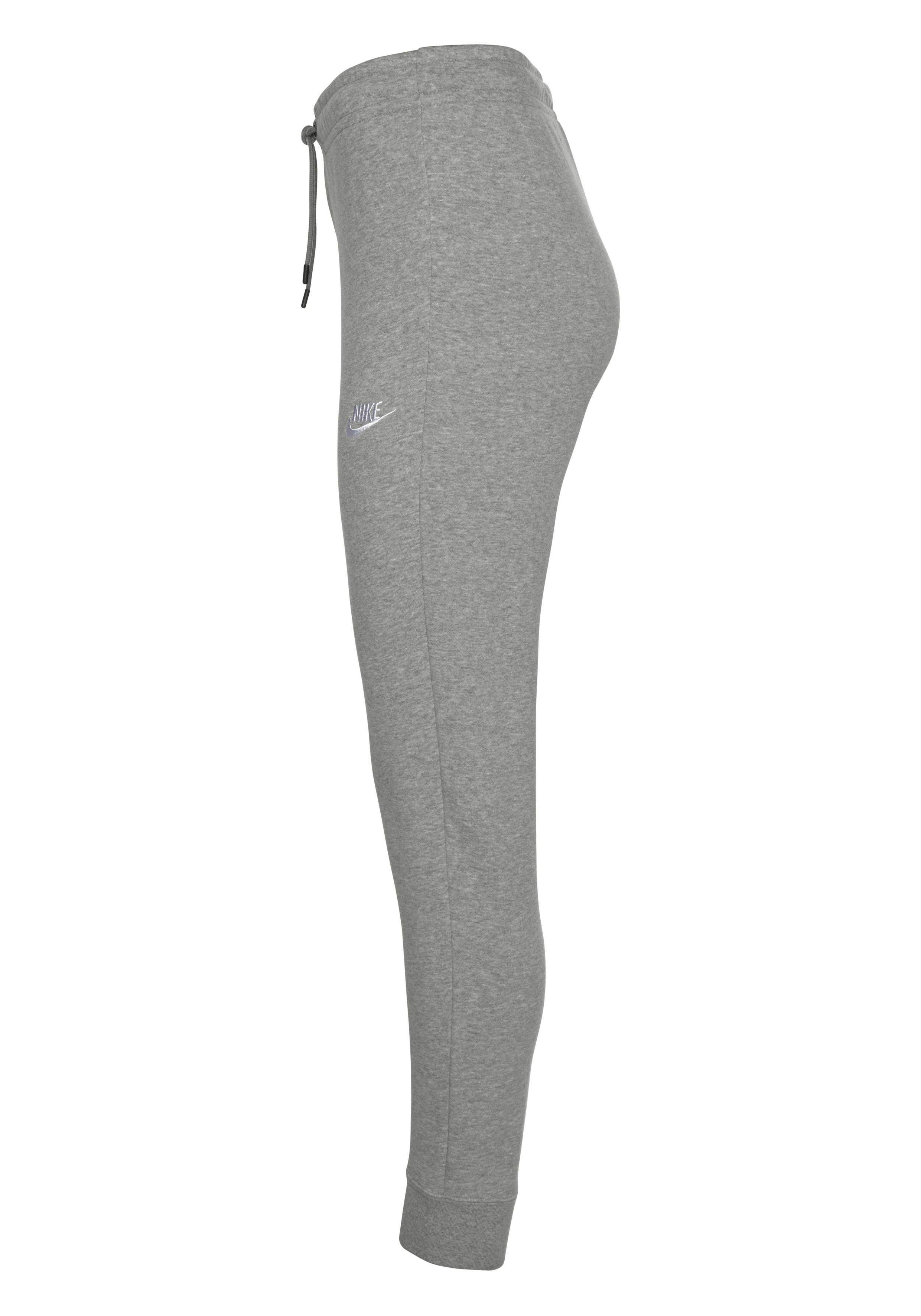 PANT WOMENS Sportswear Jogginghose Nike ESSENTIAL MID-RISE hellgrau-meliert FLEECE