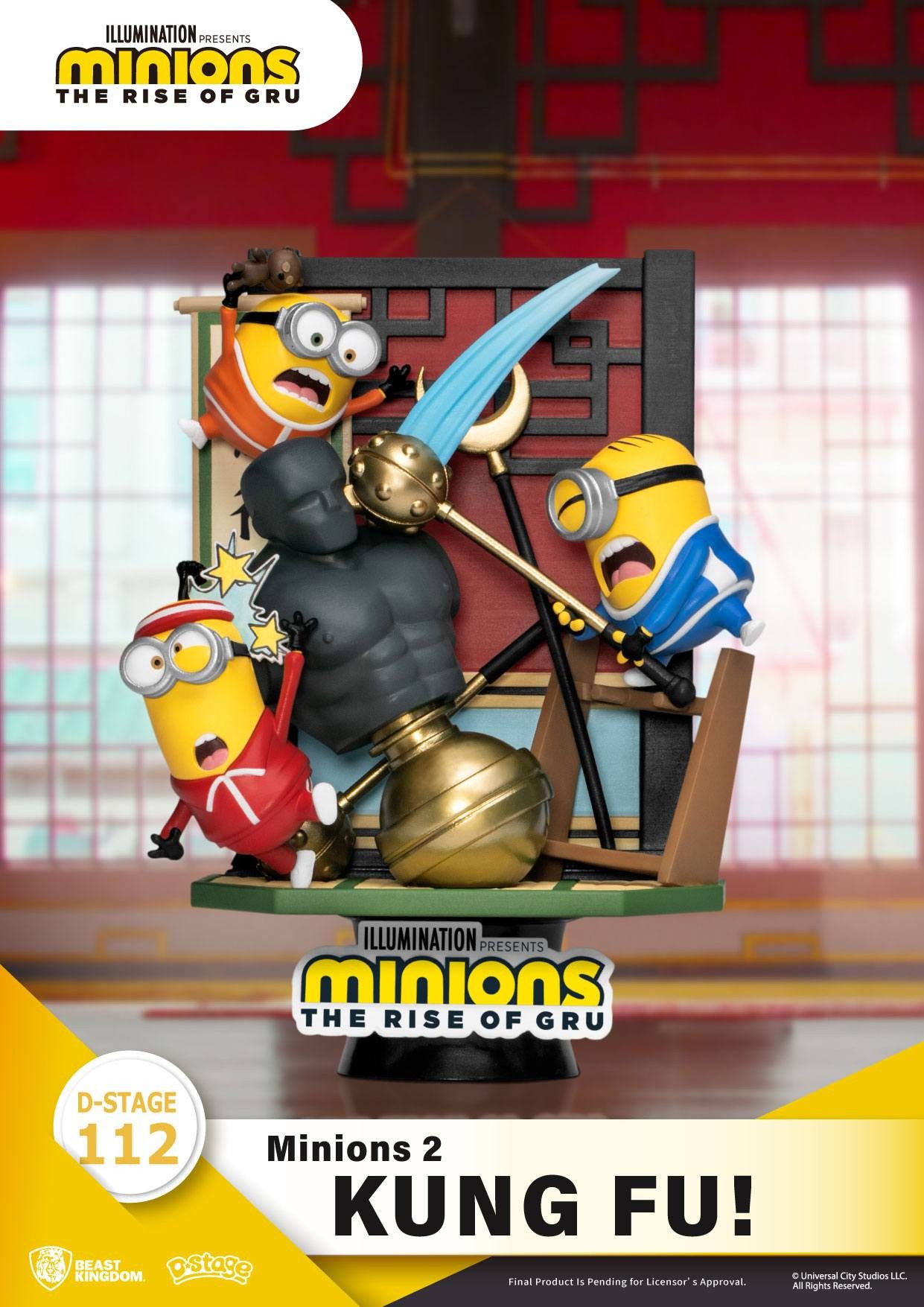 Beast Kingdom Toys Dekofigur Minions 2 D-Stage PVC Diorama Kung Fu! 15 cm (1 St), Sammlerstück