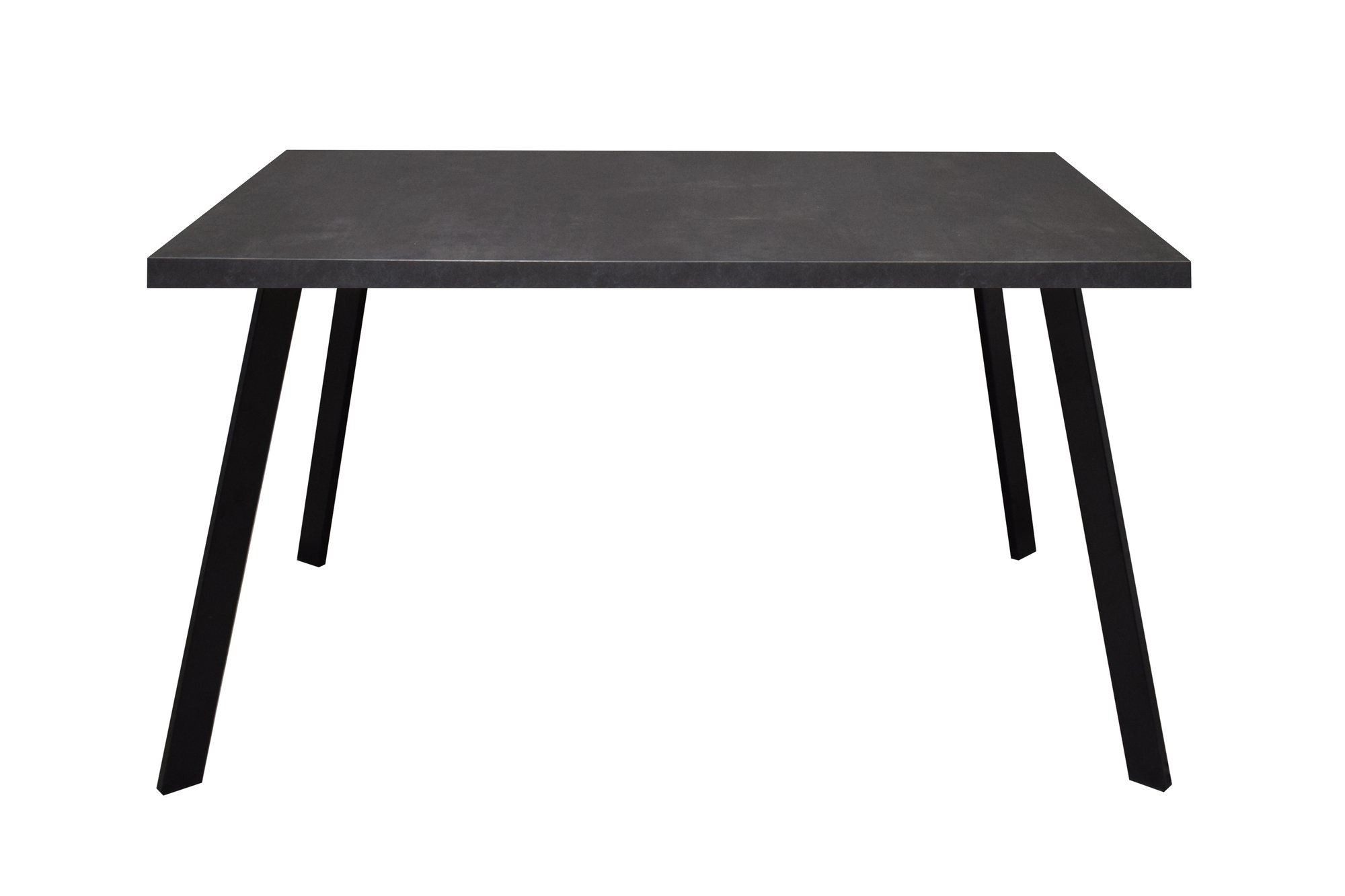 58 aufm Kessel Esstisch rechteckig Ediva 1 140 x 90 x 75 Esstisch Schwarz/Schwarzstahl (Einzeltisch)