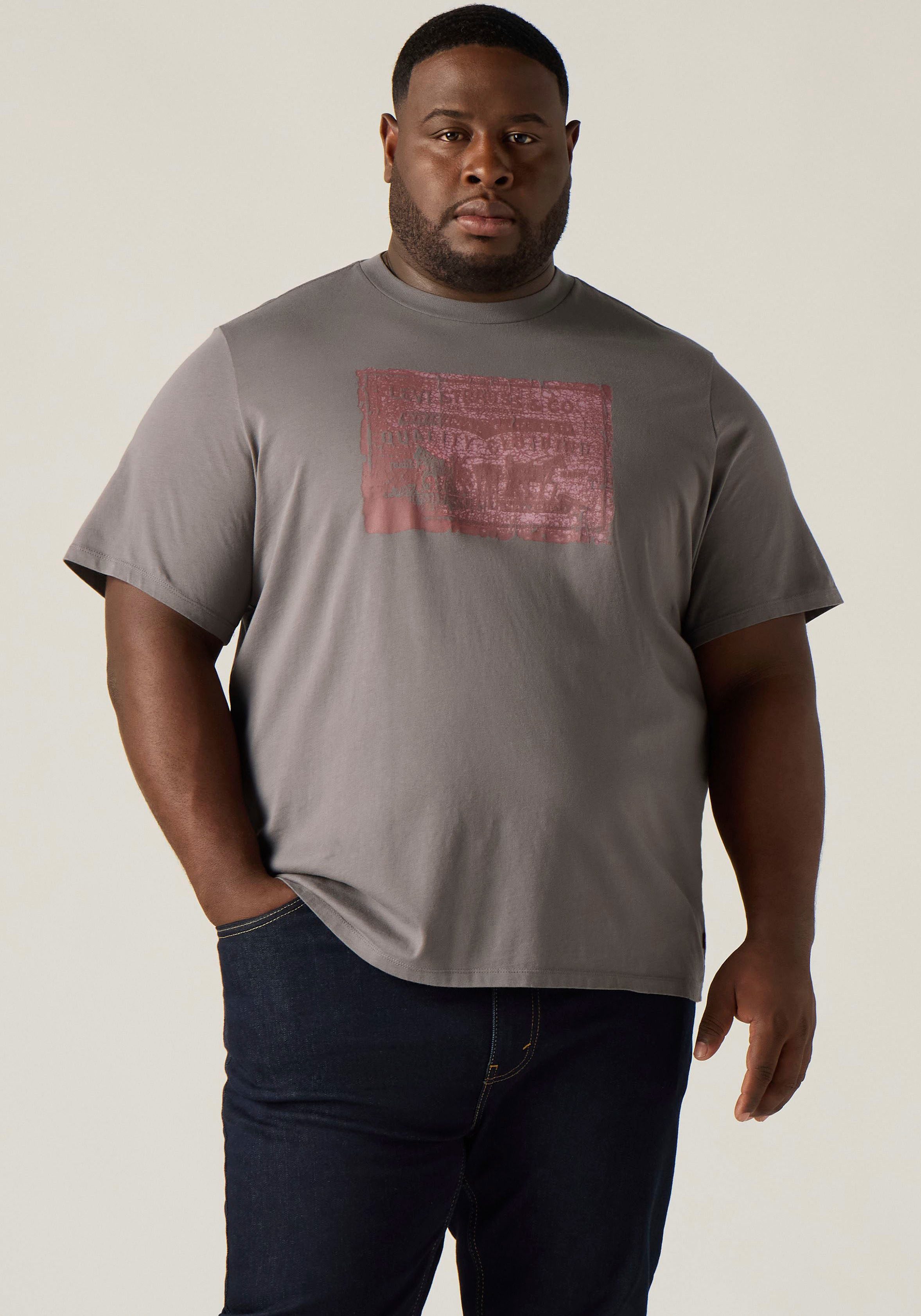 Levi's® Plus T-Shirt LSE B&T BIG GRAPHIC TEE mit Logostickerei auf der Brust