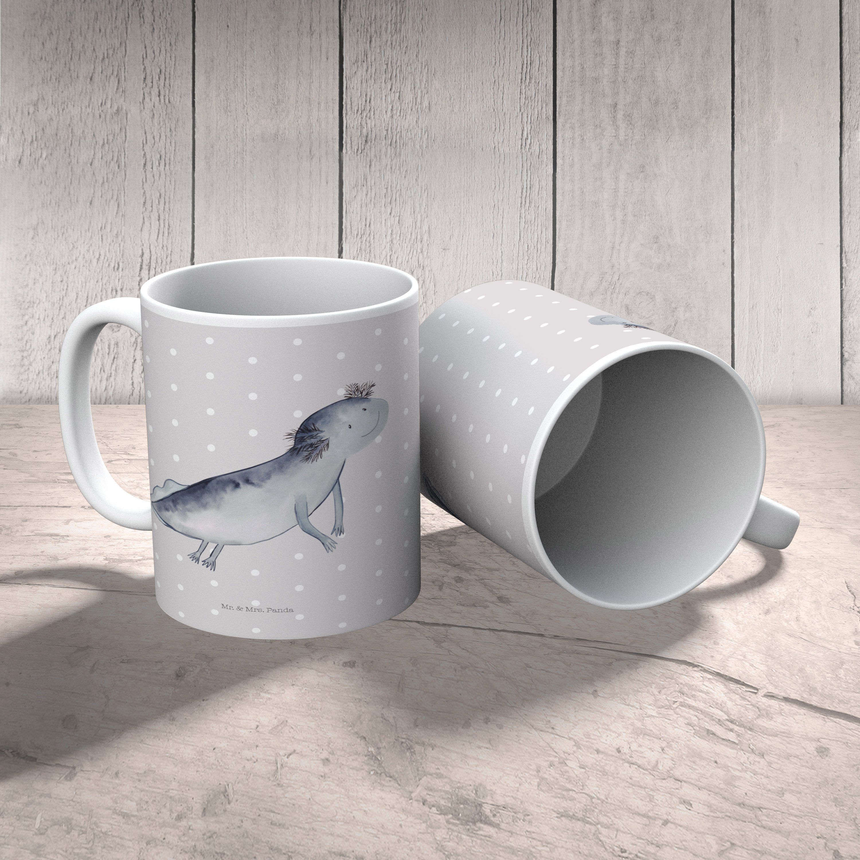 Tasse, Mr. - Mrs. Grau Tasse, Geschenk, Kunststoff Panda Kinderbecher schwimmt Kunststoff Axolotl & - Pastell