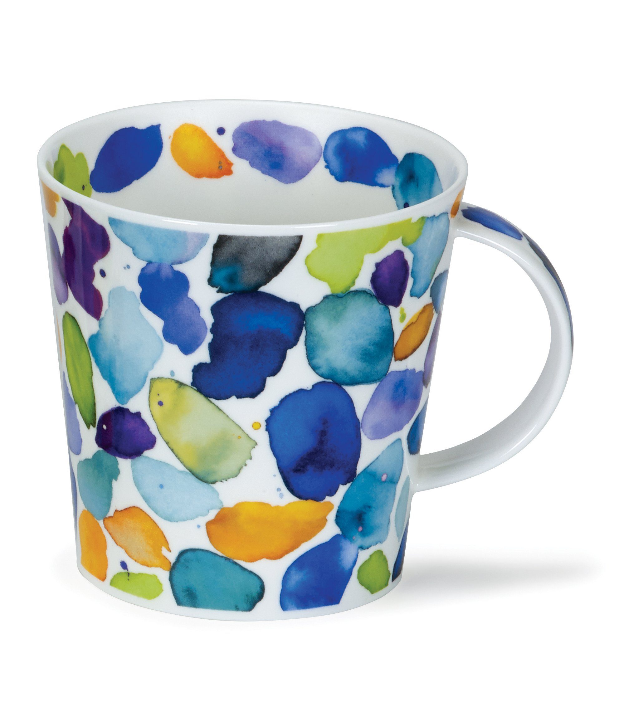 Dunoon Becher, Fine Bone China, Dunoon Becher Teetasse Kaffeetasse Cairngorm Blobs blau