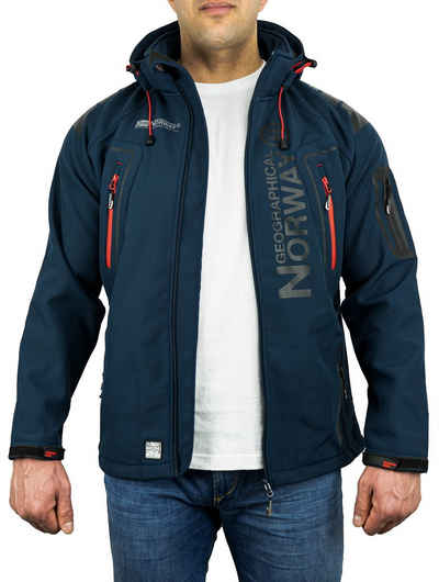 Geographical Norway Softshelljacke Herren Outdoor Herbst Regenjacke Jacke brtechno (1-St) Mit Kapuze