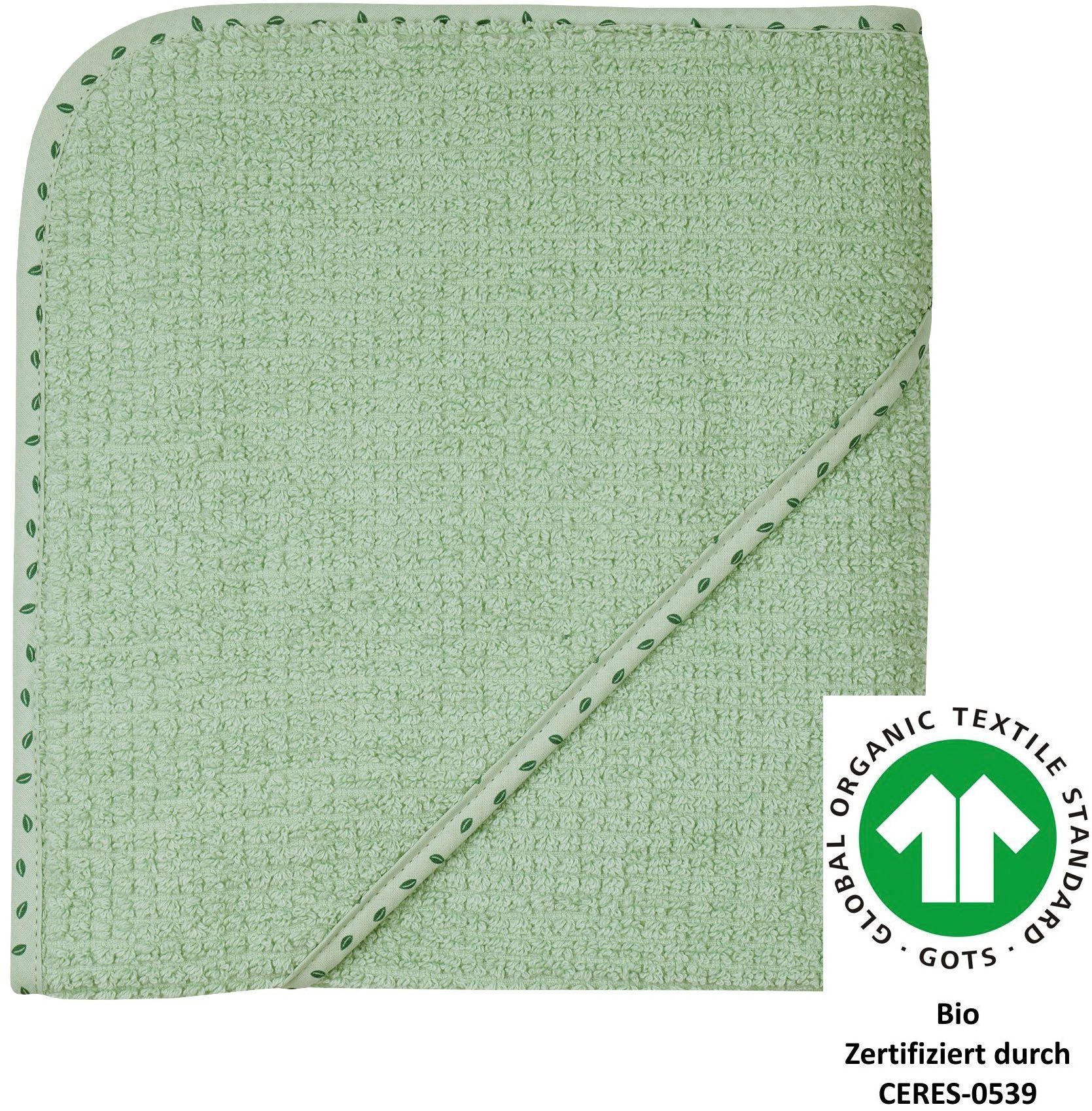 Wörner Kapuzenhandtuch at home helloliv Kapuzenbadetuch 80/80, Frottee (1-St), Biobaumwolle, Strick-Optik