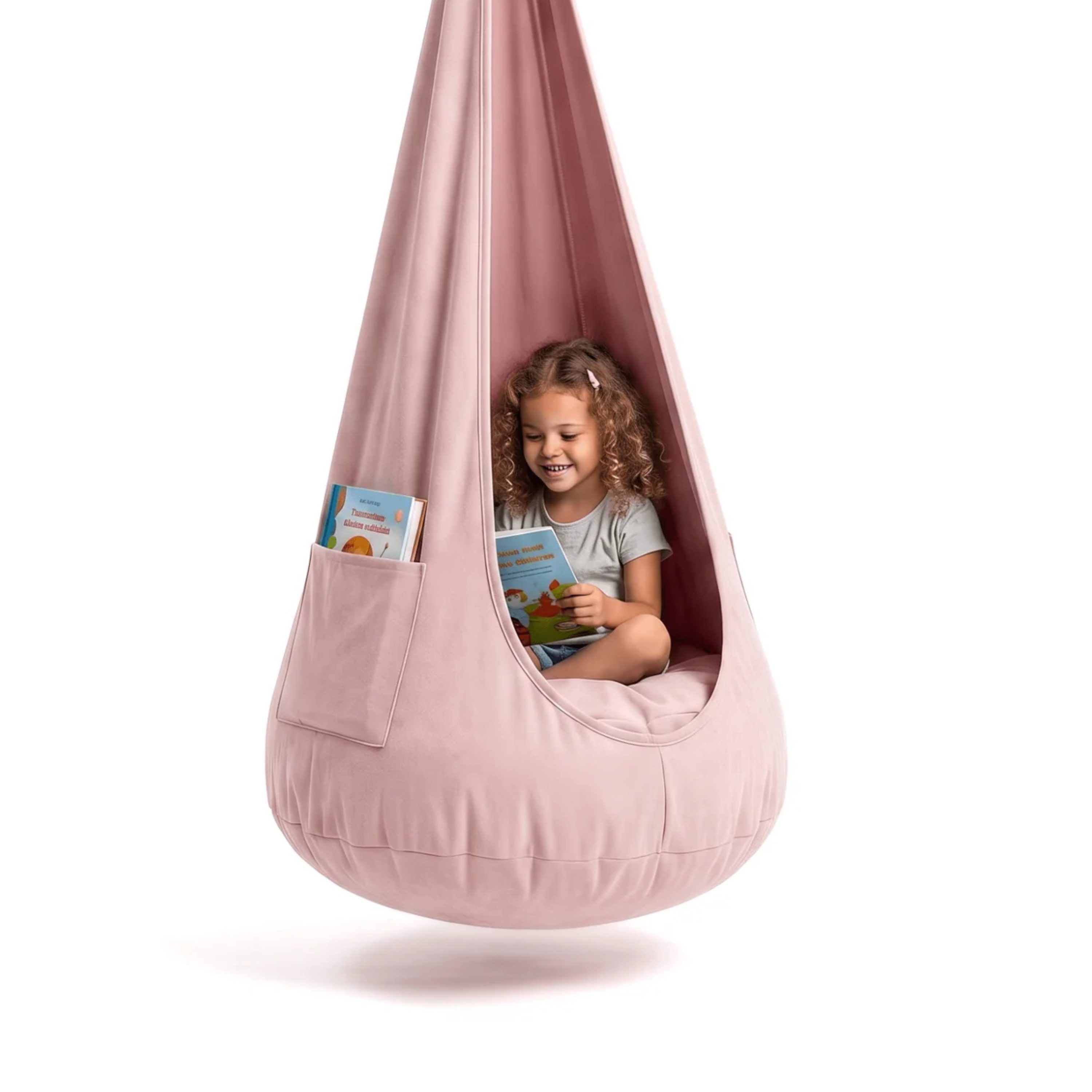 FAVRE Hängesessel Hängehöhle Kinder 2in1 mit herausnehmbarem Sitzkissen