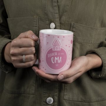 ILP Tasse Kaffeebecher Oma mit Spruch, Keramik