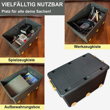 Babykajo Aufbewahrungsbox (Boxen mit Rollen, 3 St., mit 50L Volumen), Stapelbloxen, Aufbewahrungsboxen, Box zum Aufbewahren