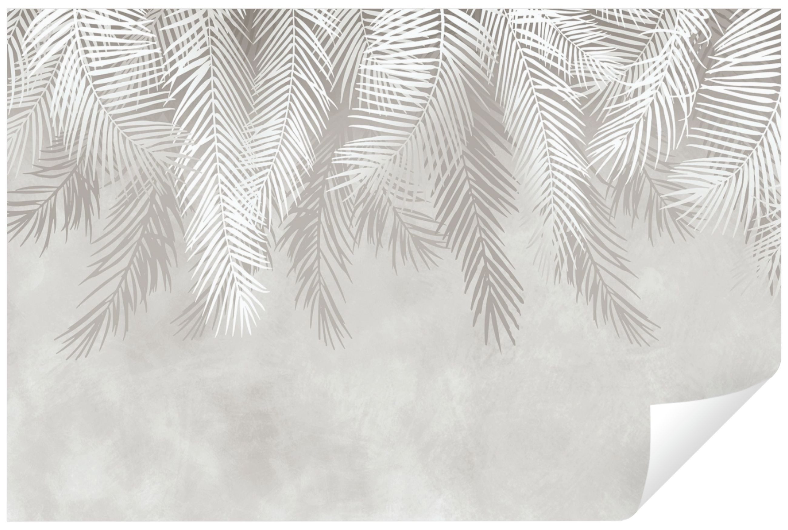 Wallarena Fototapete Blätter Palmen Pflanzen Modern Beige Wohnzimmer Schlaf günstig online kaufen