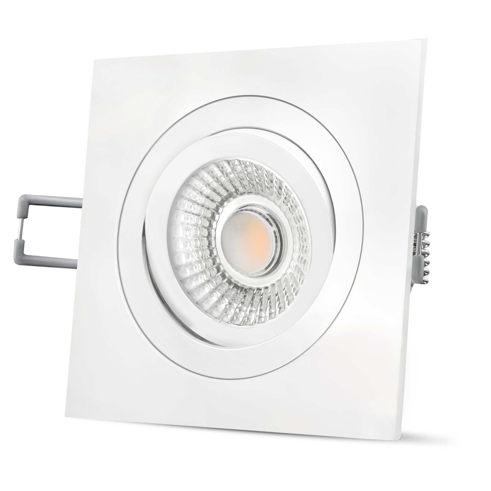 SSC-LUXon LED Einbaustrahler QF-2 LED Einbauspot schwenkbar mit dimmbarem LED Modul 6W warmweiss, Warmweiß