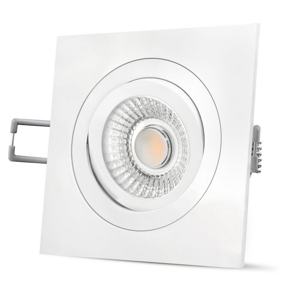 SSC-LUXon LED Einbaustrahler QF-2 LED Einbauspot schwenkbar mit dimmbarem  LED Modul 6W warmweiss, Warmweiß