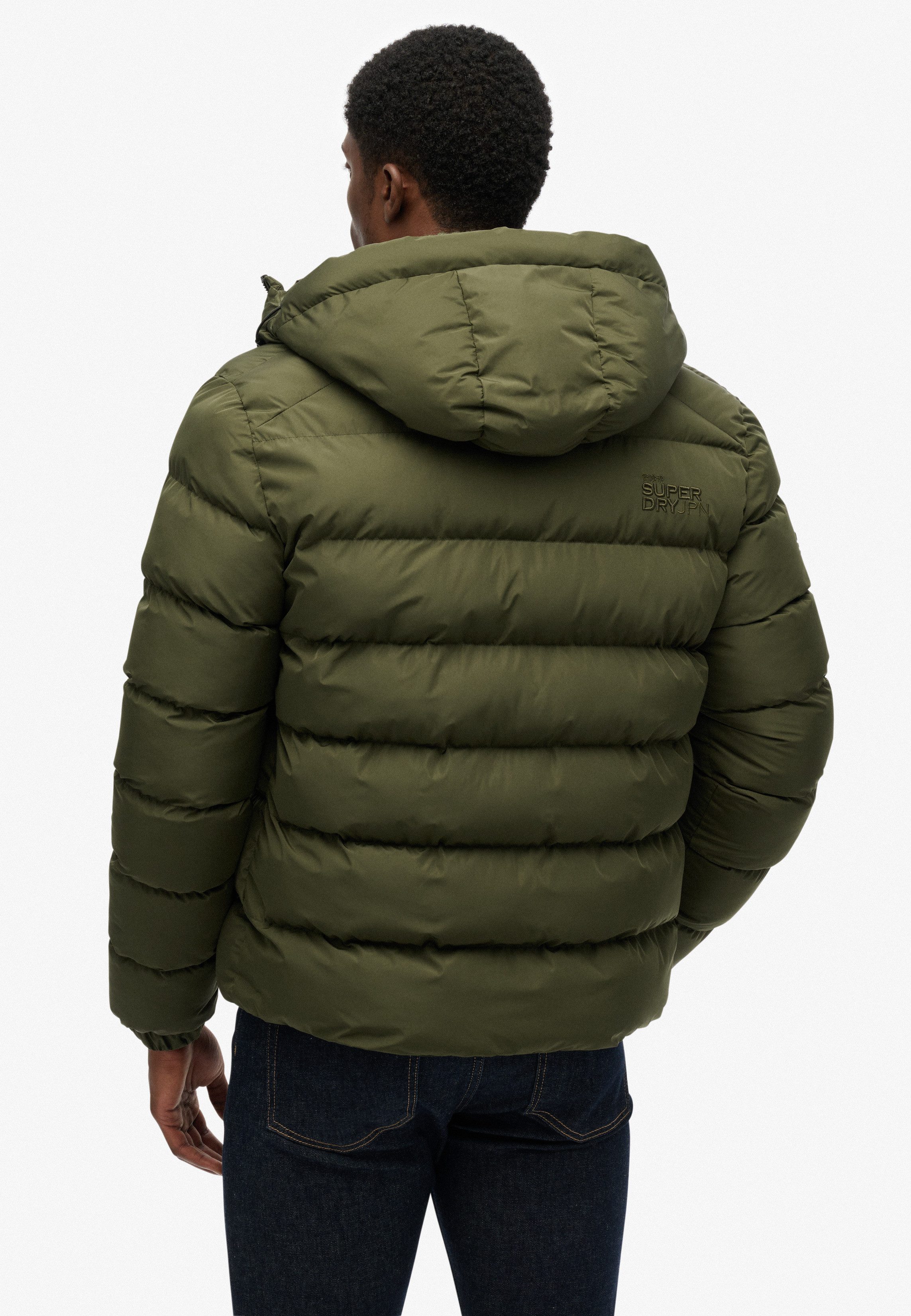 Superdry Steppjacke HOODED SPORTS PUFFER JACKET Kunstfaser, relaxed fit – Bild 4 von 5