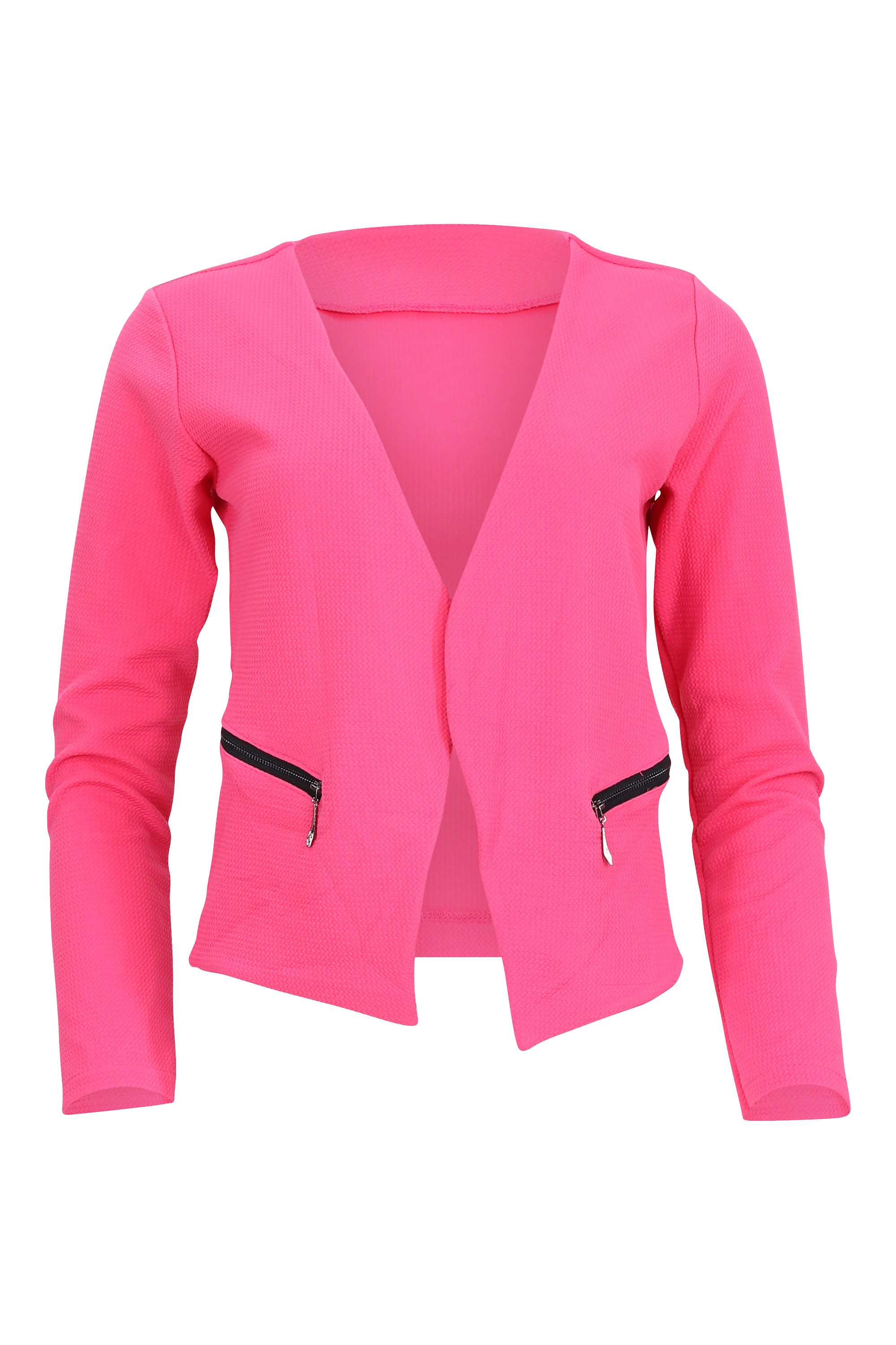 malito more than fashion Jackenblazer malito Damen Blazer ohne Kragen, Sakko im Basic Look, Kurzjacke mit Sweatblazer im Basic-Look