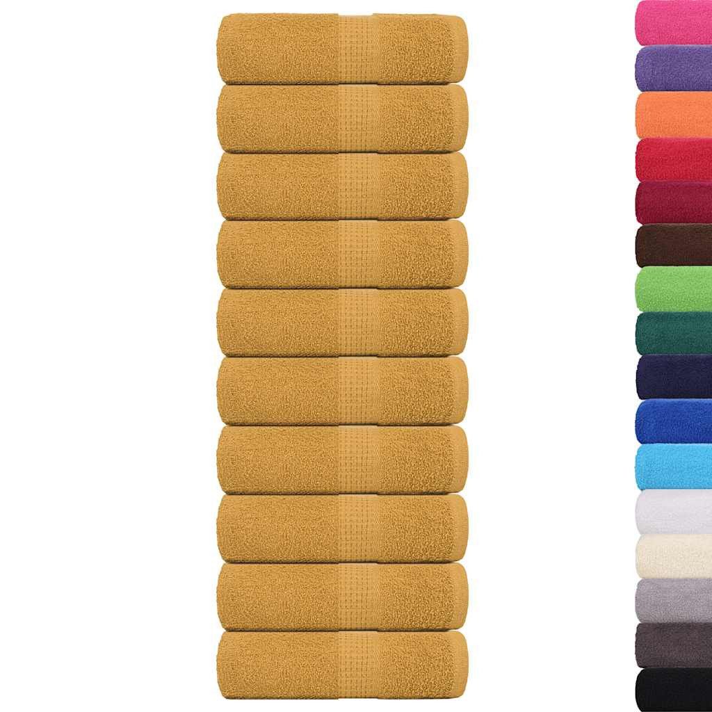 vidaXL Handtuch Seiftücher 10 Stk. Golden günstig online kaufen