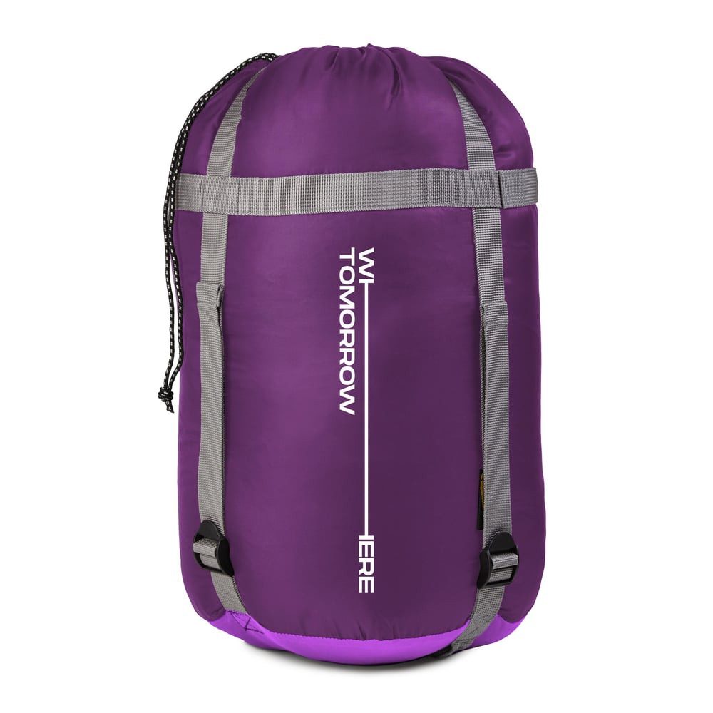 Lumaland Mumienschlafsack Where Tomorrow Camping Schlafsack mit Tasche, wasserabweisend Wärmekragen atmungsaktiv 230x80x55 – Bild 5 von 5