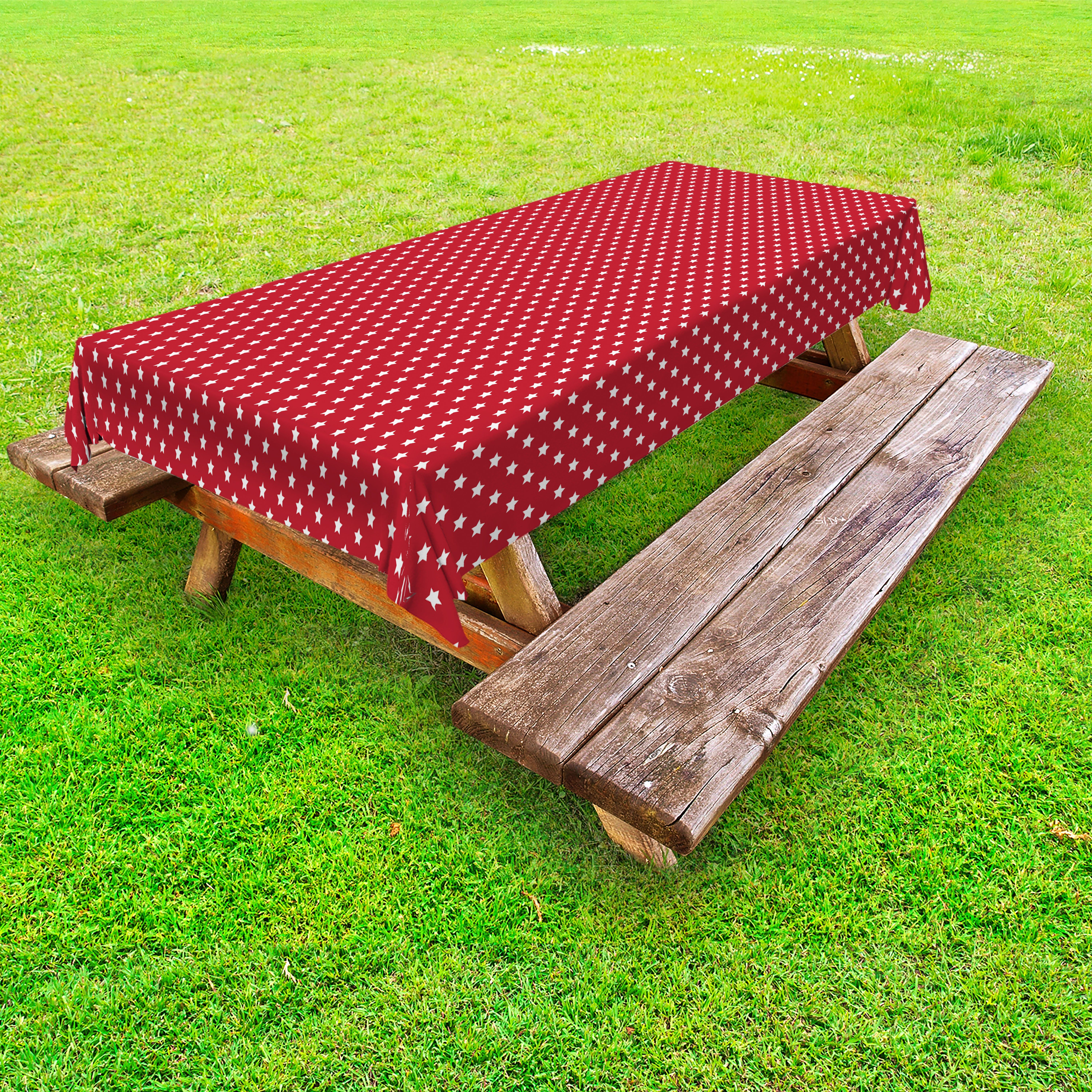 dekorative Picknick-Tischdecke, waschbare Style-Stars Tischdecke 4. Abakuhaus American Juli