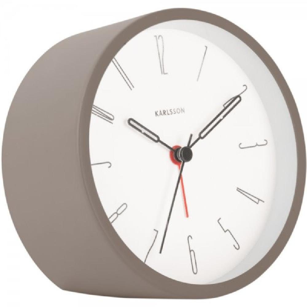 Karlsson Uhr Wecker Belle Numbers Eisen Warm Grey