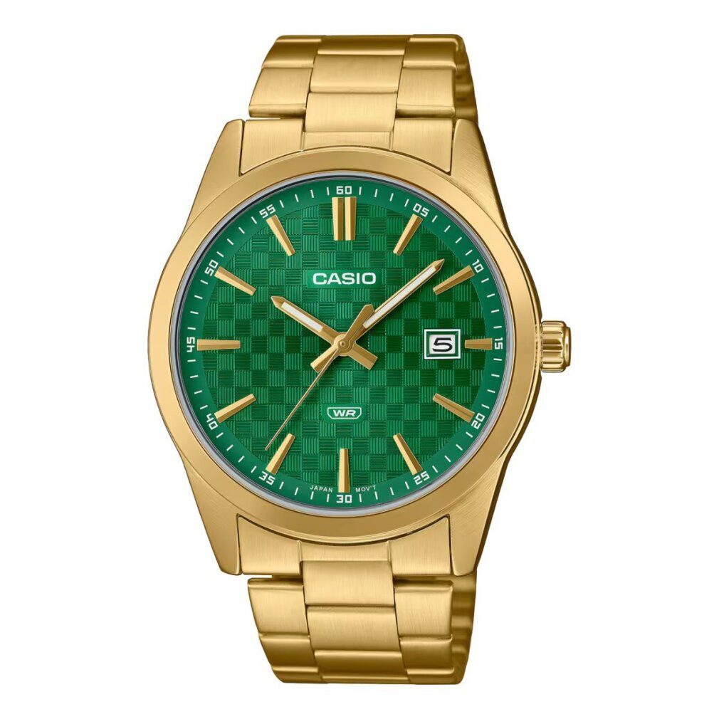 CASIO Luxusuhr Herrenuhr COLLECTION grün (41 mm)