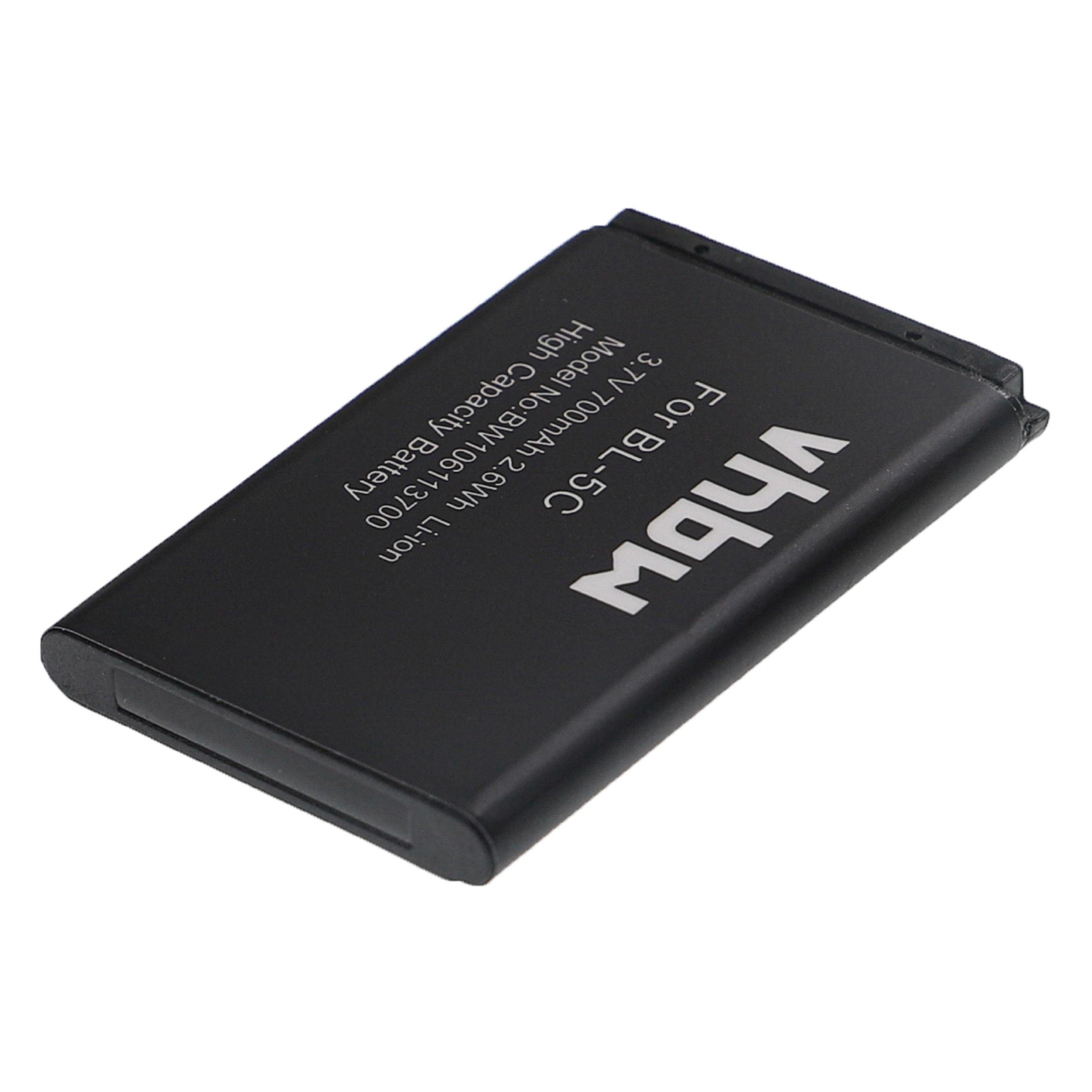 vhbw kompatibel mit Hqrs 777 (3,7 V) Li-Ion 700 mAh Smartphone-Akku