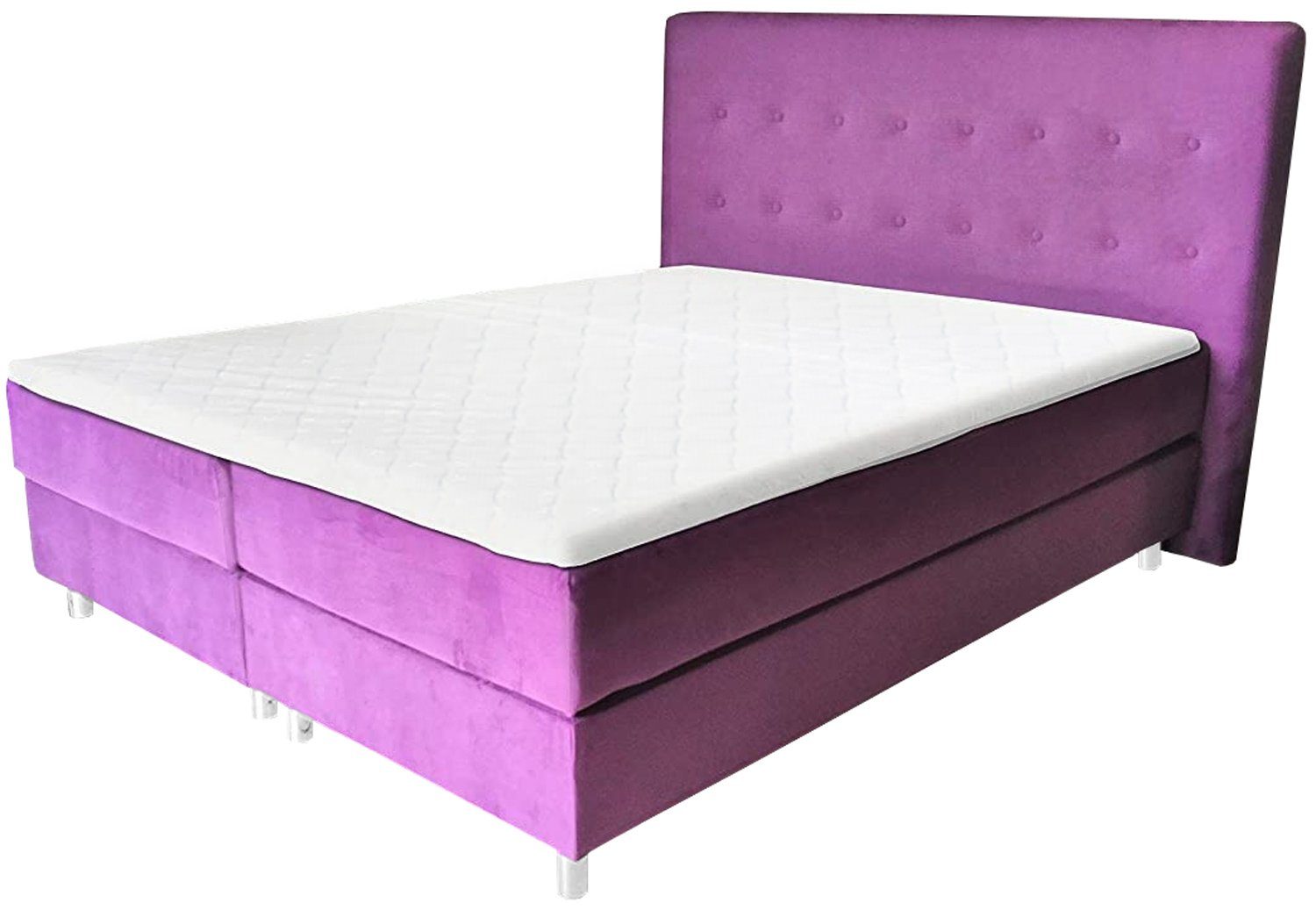 Best for Home Boxspringbett Amelia Bonellfederkern inkl. Topper (140x200 160x200 180x200 200x200 cm), Handwerksqualität,TOP- Preis-Leistungs-Verhältnis