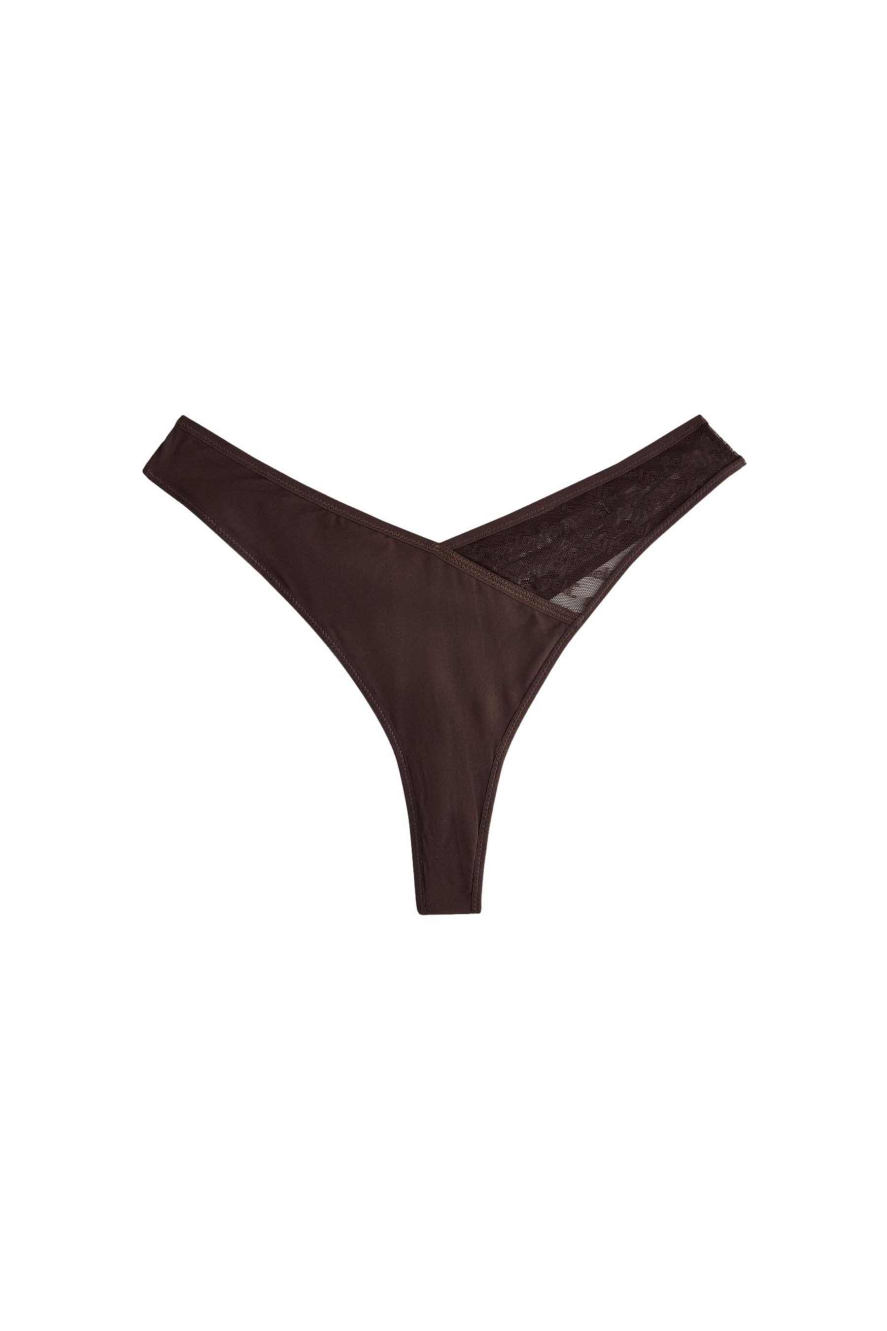 self String Tanga mit Mesh-Front im Wickeldesign (1-St)