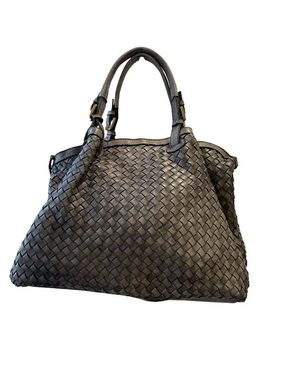 BZNA Handtasche Rina Designer Umhängetasche Shopper, Front geflochtenes Leder