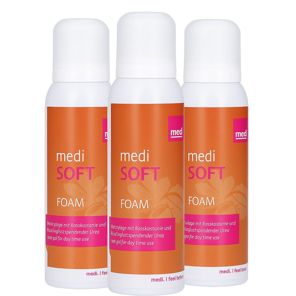 medi GmbH & Co. KG Cremeschaum Medi Soft Cremeschaum 125ml Ergänzung zur Kompressionstherapie 3er Set, 3-tlg.