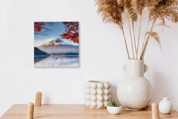 OneMillionCanvasses® Leinwandbild Der japanische Berg Fuji in Asien im Herbst, (1 St), Leinwand Bilder für Wohnzimmer Schlafzimmer