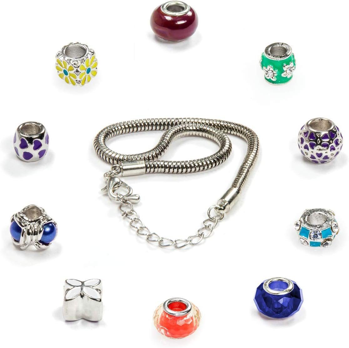 VALIOSA Schmuck-Adventskalender, Merry Christmas' Halskette, individuelle Armband Perlen-Anhänger + 22