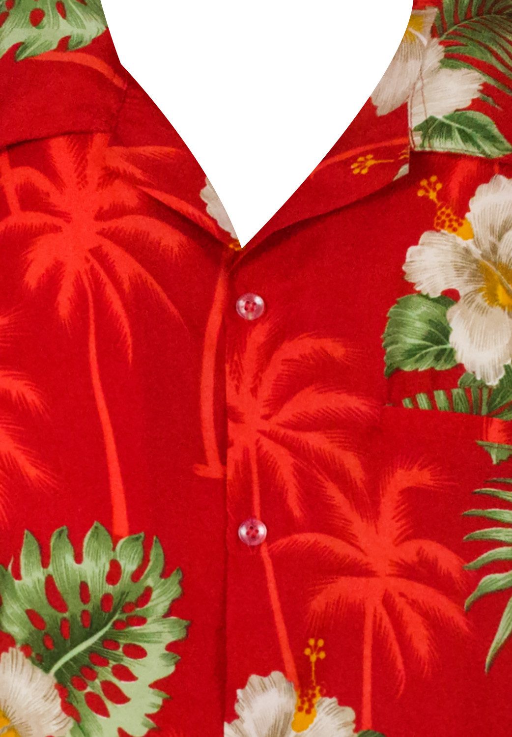 King Kameha Hawaiihemd "Small Flower" Funky Hawaii-Hemd Herren Kurzarm Fronttasche Sommerhemd – Bild 5 von 5