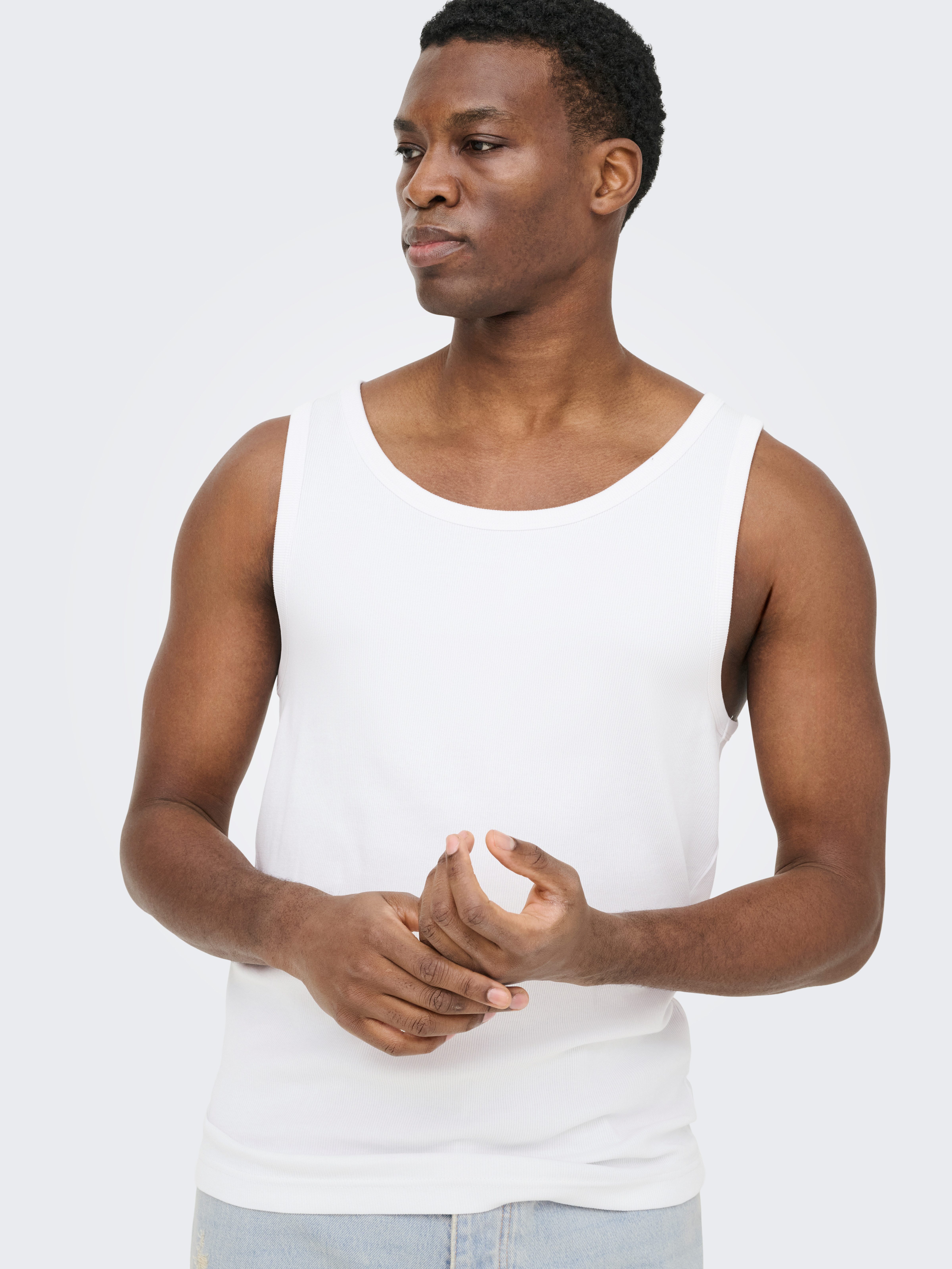 ONLY & SONS Rundhalsshirt ONSTANNER REG SL TANK TOP NOOS – Bild 2 von 5