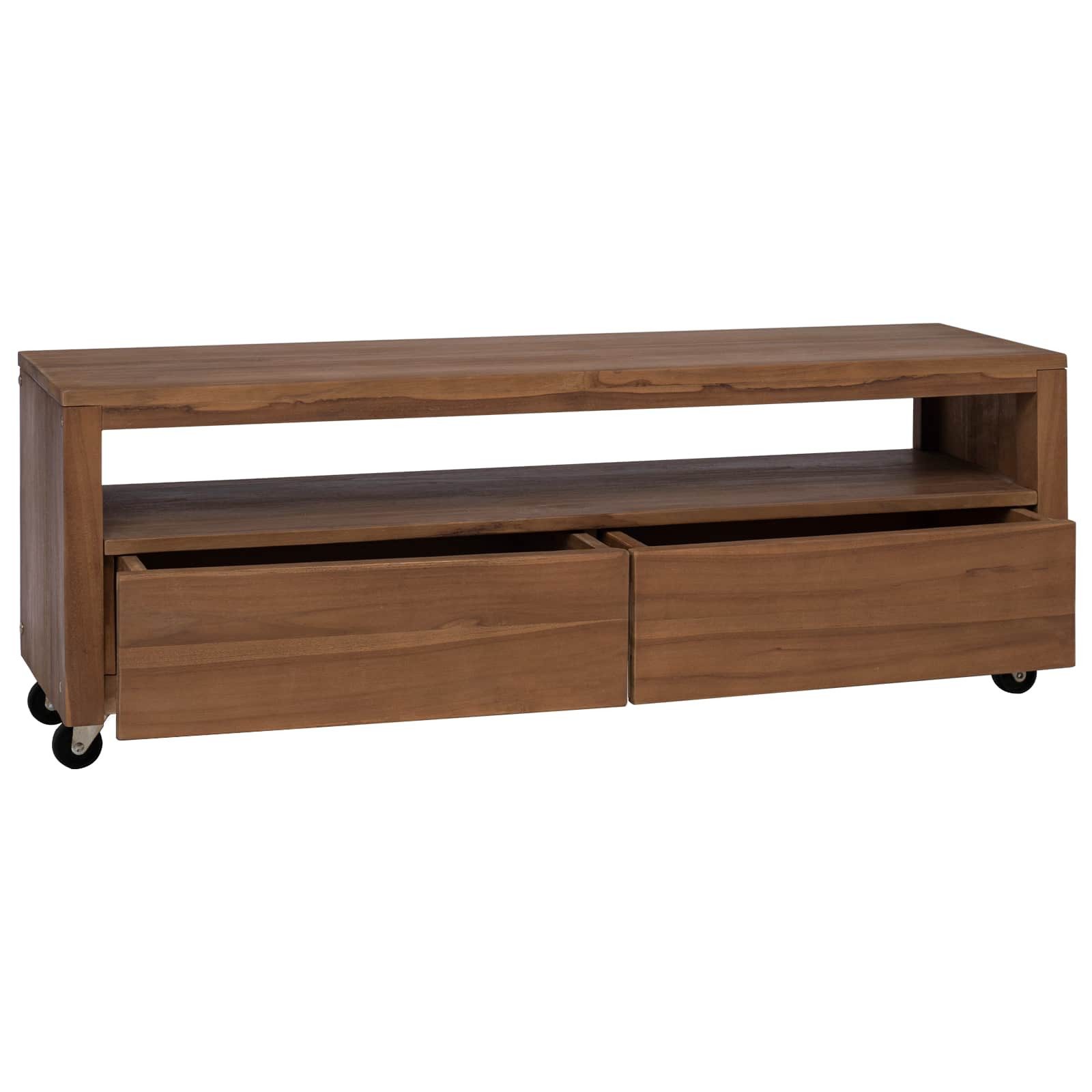 vidaXL TV-Schrank TV-Schrank 110 x 30 x 40 cm Natur Massivholz (1-St)