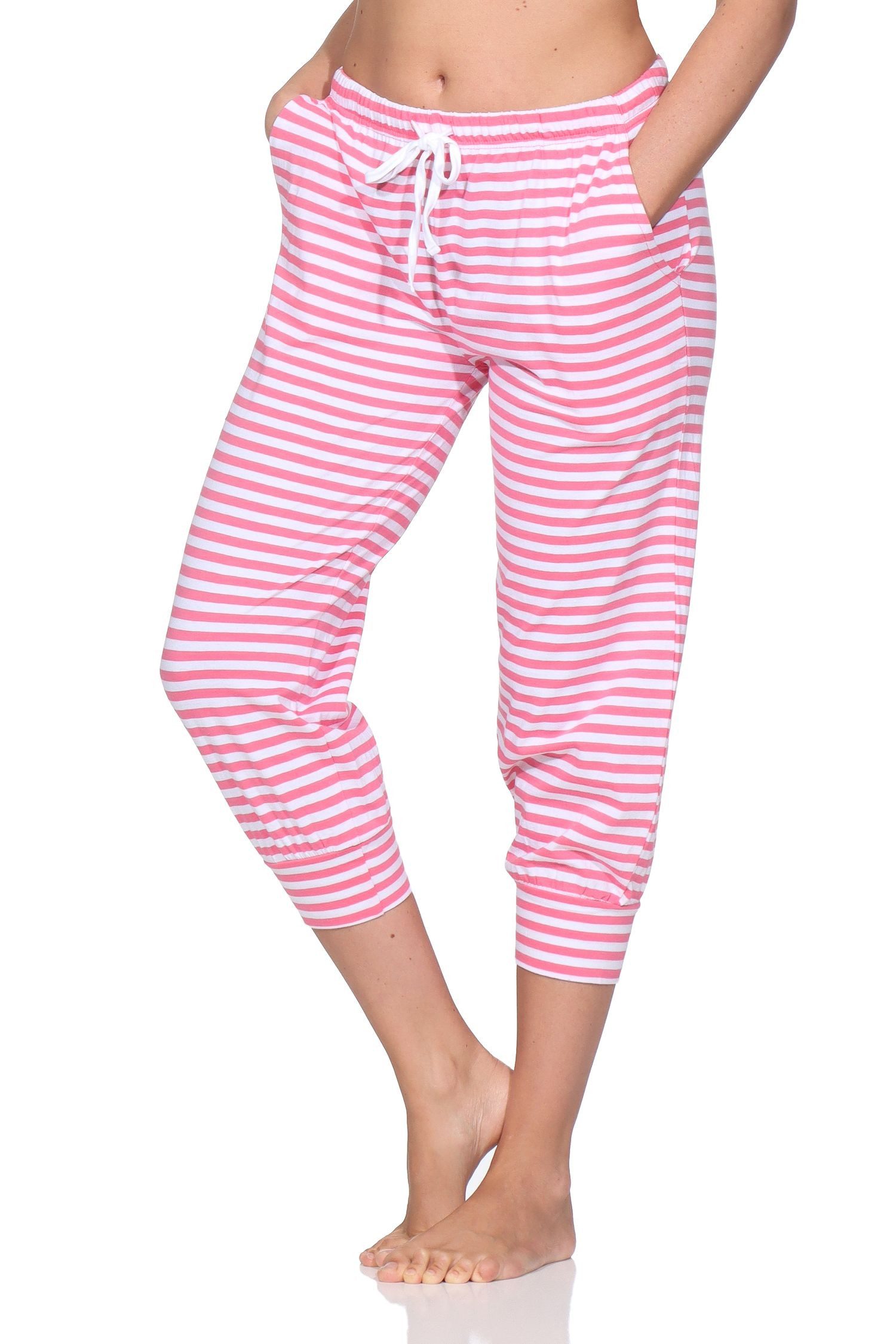 Normann Relaxanzug Damen Schlafanzug Pyjama Capri-Hose 3/4-lang - perfekt zu kombinieren – Bild 3 von 4