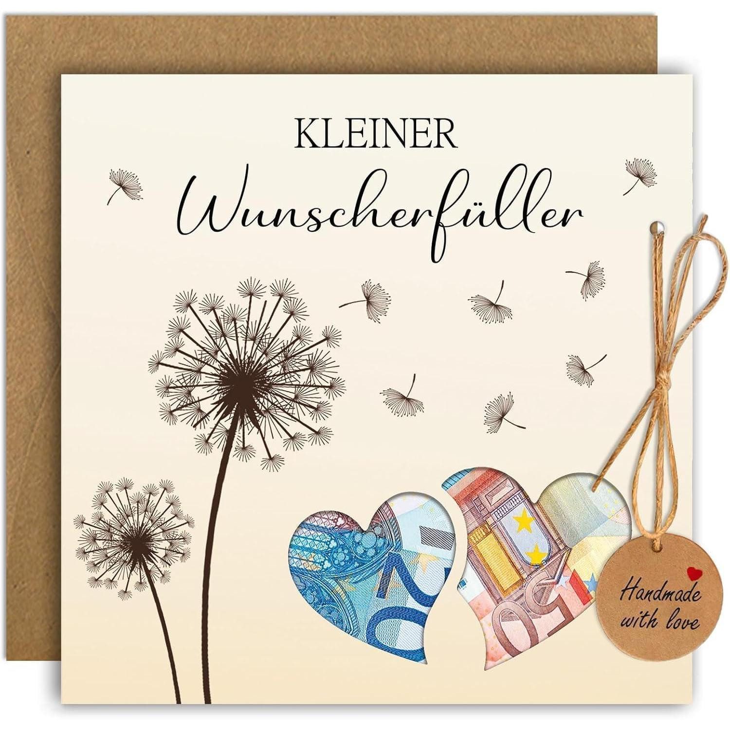 Geburtstagskarte Geldgeschenk Karte Geburtstag Konfirmation Weihnachten Wunscherfüller