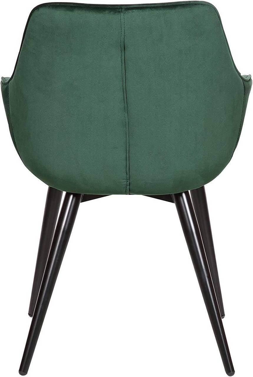 Polsterstuhl Design Stahl St), Stuhl Samt Esszimmerstuhl Woltu aus Gestell (6 Grün