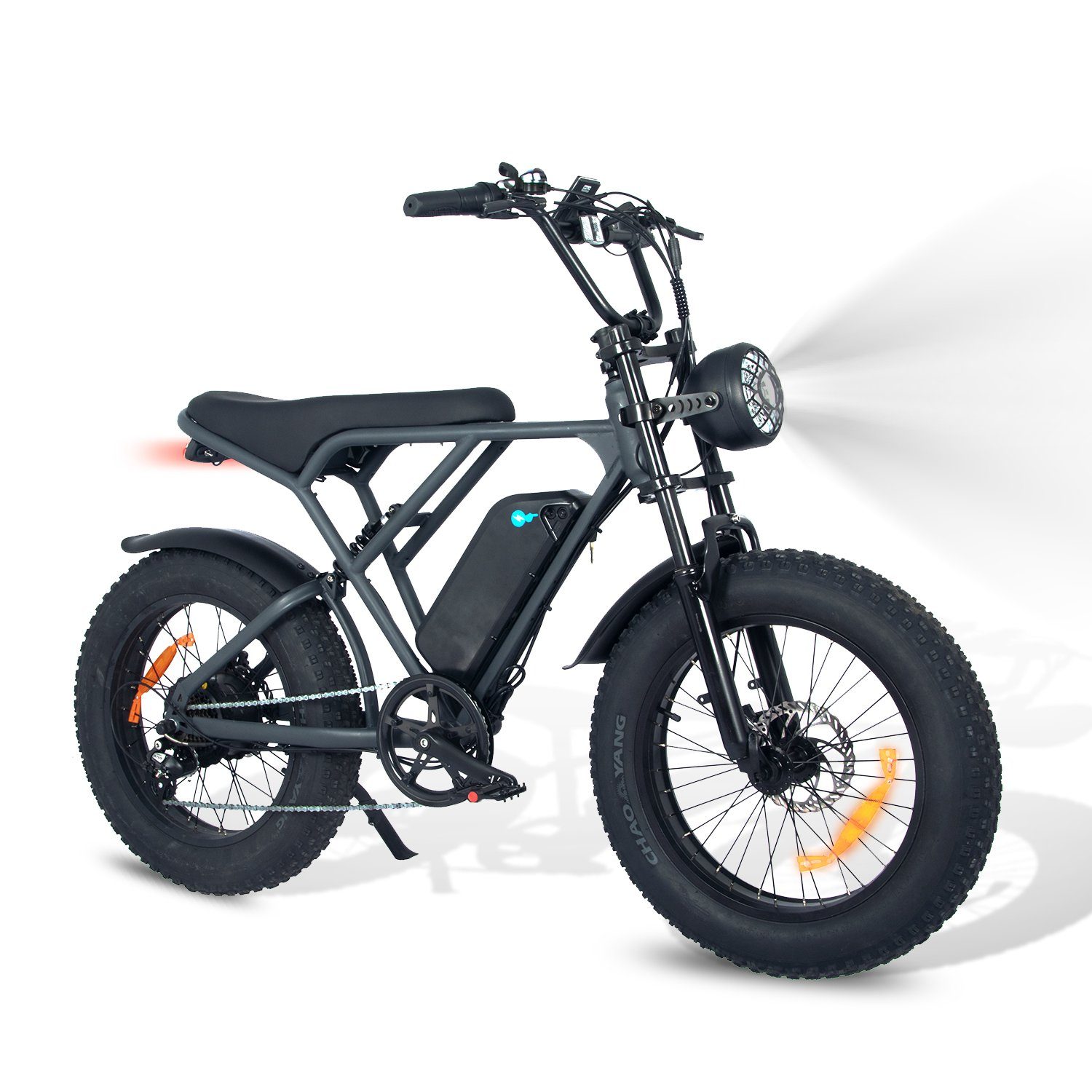 Onesport E-Bike 20 -Zoll Urban Elektrofahrrad Shimano 7 Gang-Schaltung  Stahl, Kettenschaltung, 500,00 W